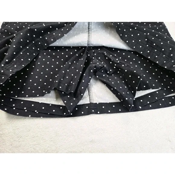 Karen Scott Woman 16W Black Polka Dot Skort Skirt Shorts Plus Size Summer - Picture 4 of 8